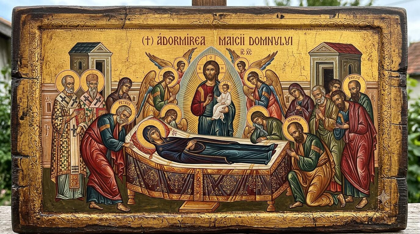 (†) Adormirea Maicii Domnului - Mutarea la Viață a Împărătesei Cerului: (†) Adormirea Maicii Domnului