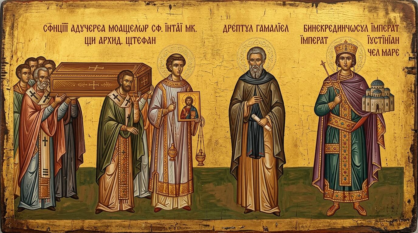 Aducerea moaștelor Sf. Întâi Mc. și Arhid. Ștefan;Dreptul Gamaliel - Întoarcerea Primului Martir și Înțelepții Împărăției: Trei Stâlpi ai Harului