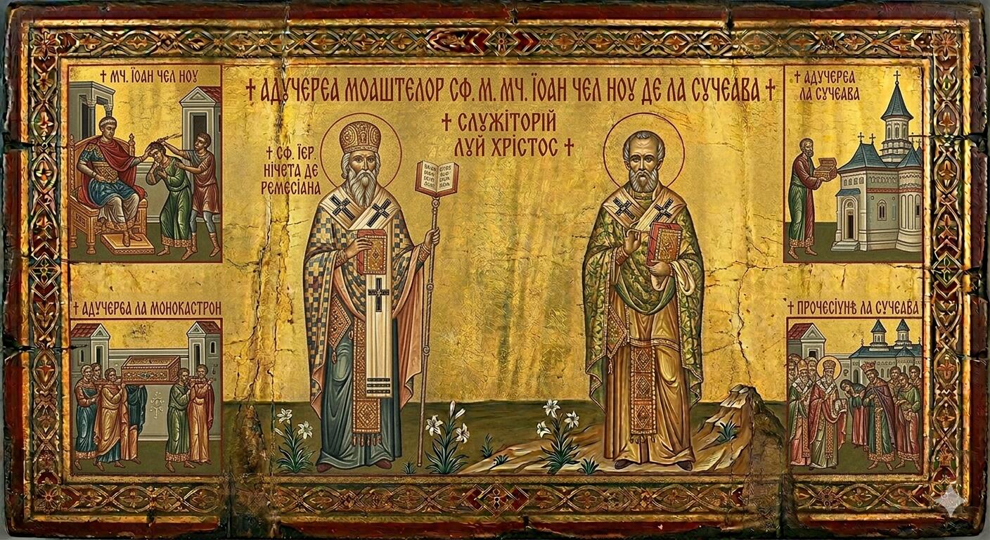 † Aducerea moaștelor Sf. M. Mc. Ioan cel Nou de la Suceava;† Sf. Ier. Niceta de Remesiana - Sclipirea Moaștelor și Ecoul Imnului: Straja Sfântă la Porțile Moldovei