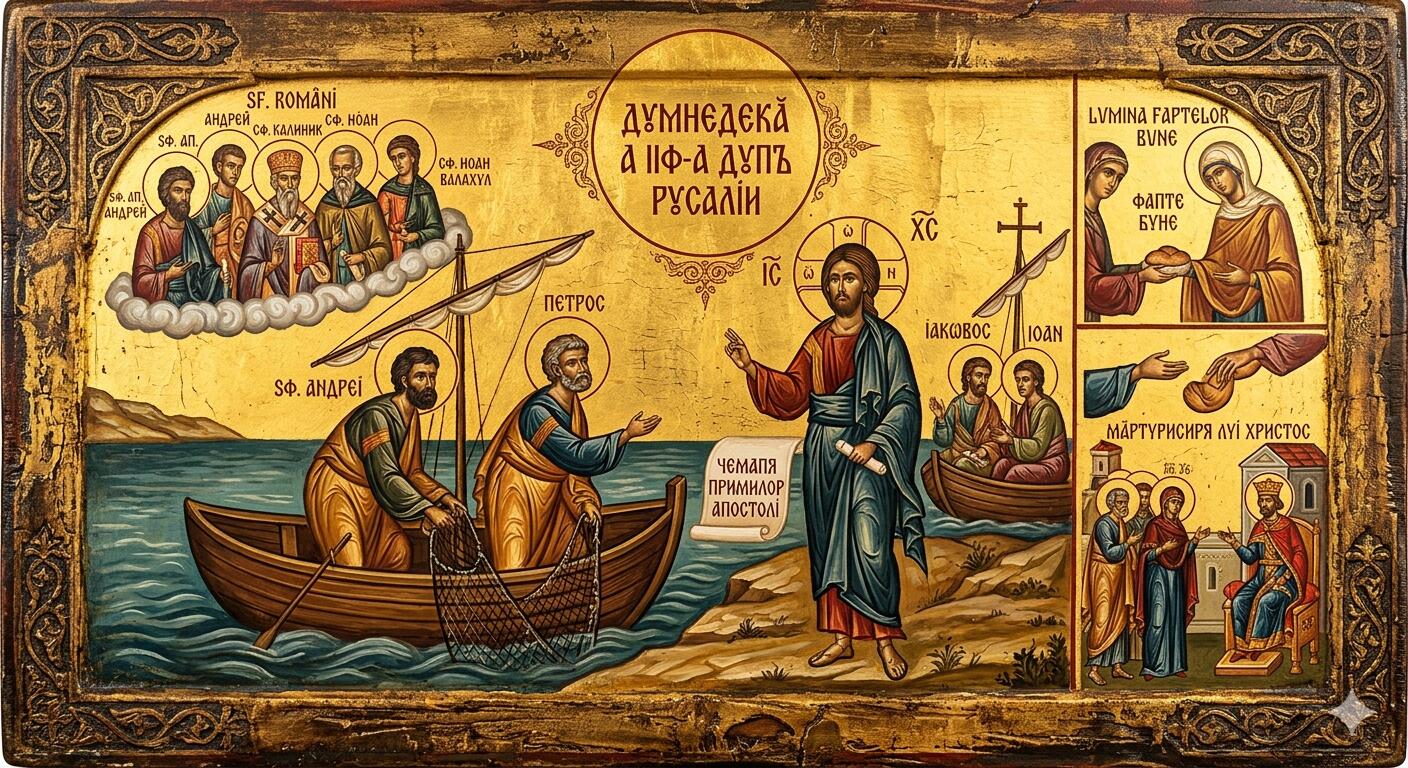 Duminica a II-a după Rusalii (a Sf. Români; Chemarea primilor Apostoli; Lumina faptelor bune și mărturisirea lui Hristos) - Țărâna Preschimbată în Cer: Chemarea și Mărturisirea
