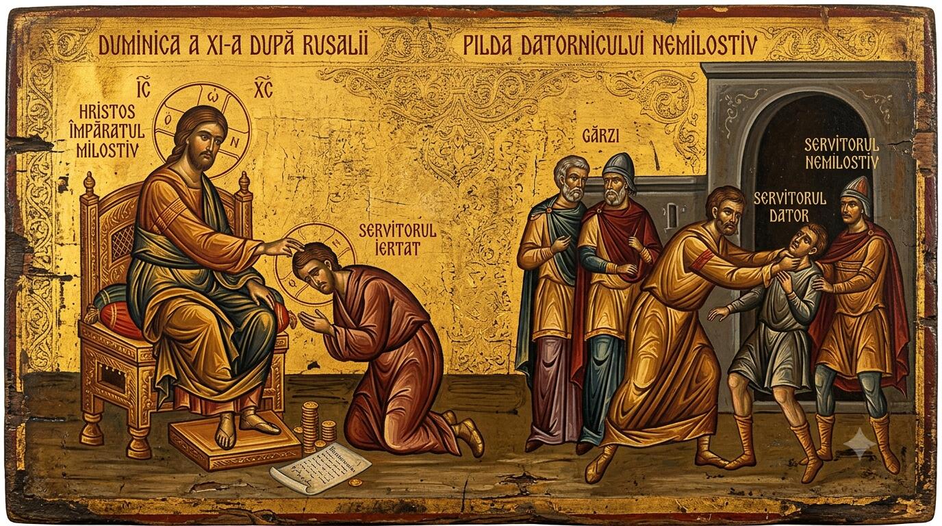 Duminica a XI-a după Rusalii (Pilda datornicului nemilostiv) - Matematica Iertării și Balanța Inimii: Duminica a XI-a după Rusalii