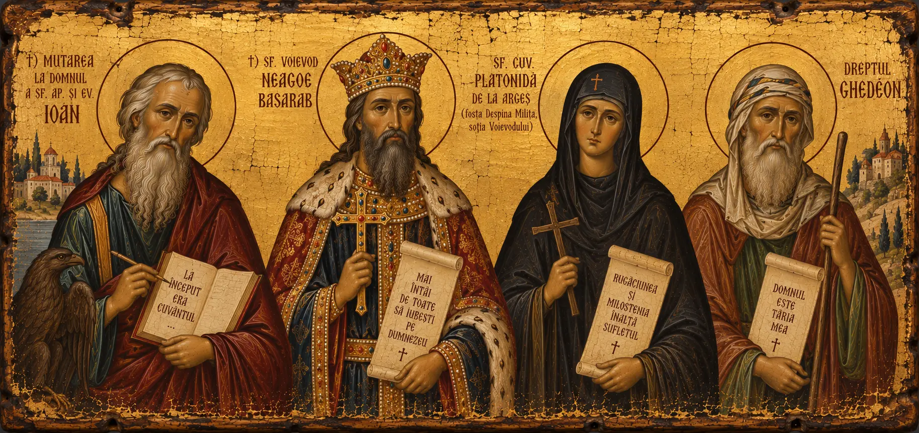 †) Mutarea la Domnul a Sf. Ap. și Ev. Ioan;†) Sf. Voievod Neagoe Basarab;Sf. Cuv. Platonida de la Argeș (fosta Despina Milița, soția Voievodului);Dreptul Ghedeon