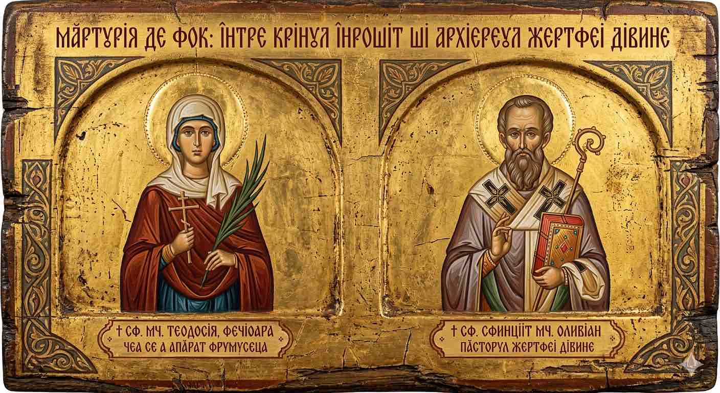 Sf. Mc. Teodosia, fecioara; Sf. Sfințit Mc. Olivian - Mărturia de Foc: Între Crinul Înroșit al Constantinopolului și Arhiereul Jertfei Divine