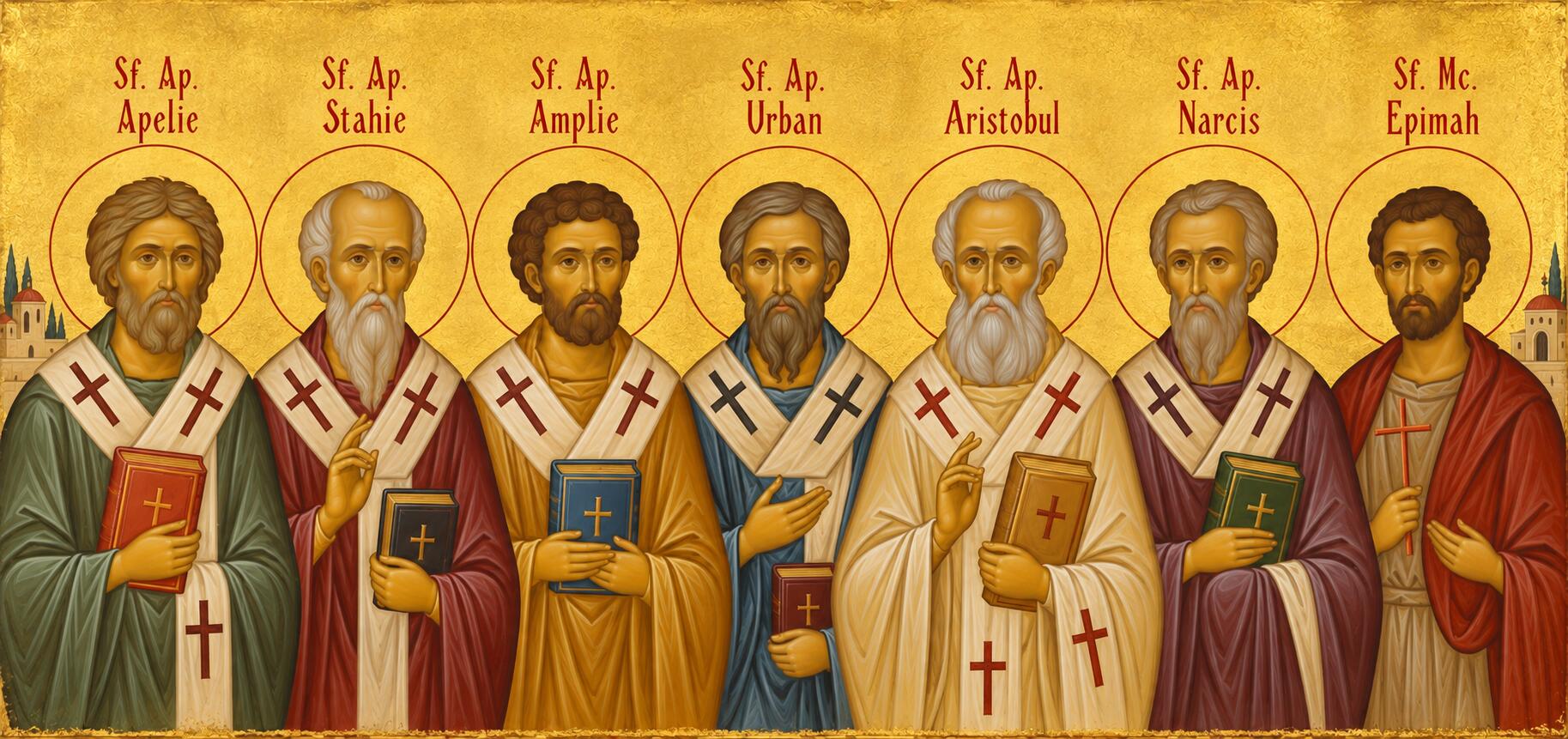 Sf. Ap. Apelie, Stahie, Amplie, Urban, Aristobul și Narcis;Sf. Mc. Epimah