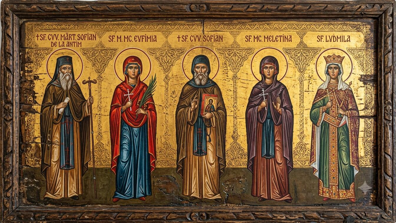 †) Sf. Cuv. Mărt. Sofian de la Antim;Sf. M. Mc. Eufimia;Sf. Mc. Meletina și Ludmila - Orizontul Mărturisirii: Sfântul Cuvios Mărturisitor Sofian de la Antim, Sfânta Mare Mucenică Eufimia, Sfintele Mucenice Meletina și Ludmila
