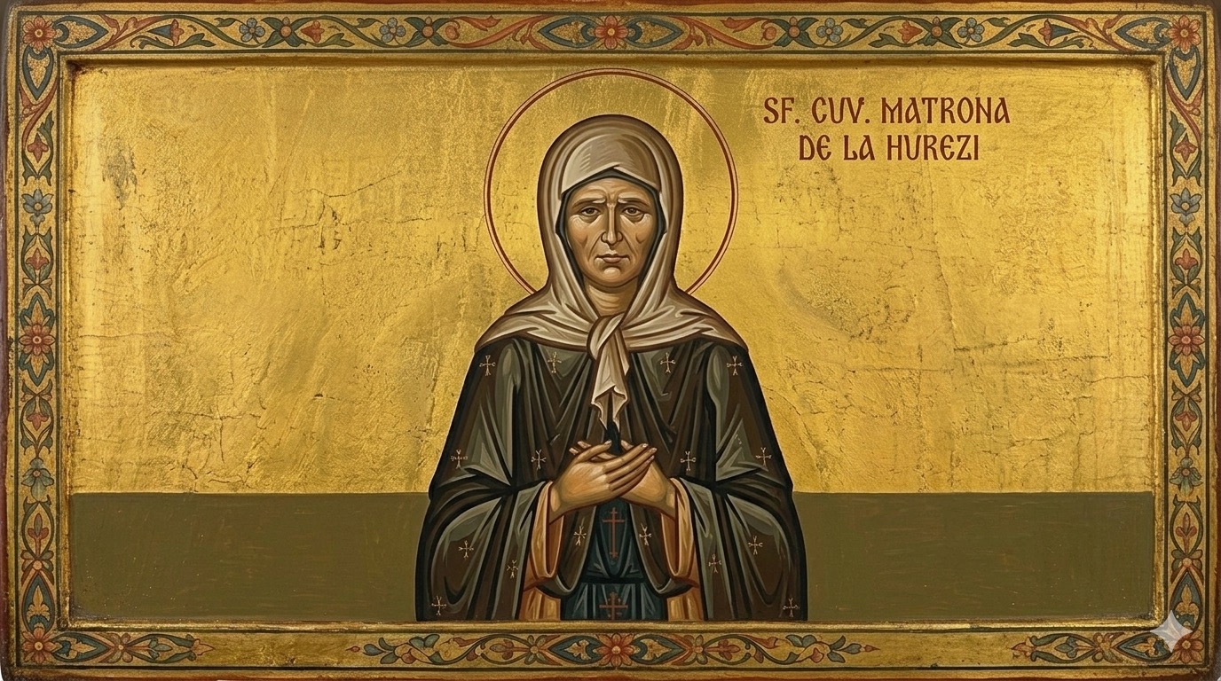 †) Sf. Cuv. Matrona de la Hurezi; - Sfânta Cuvioasă Matrona de la Hurezi: O Flacără a Isihiei Românești