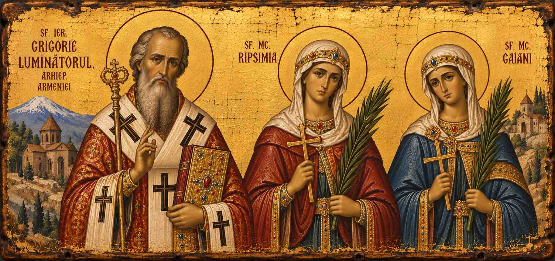 Sf. Ier. Grigorie Luminătorul, arhiep. Armeniei;Sf. Mc. Ripsimia și Gaiani