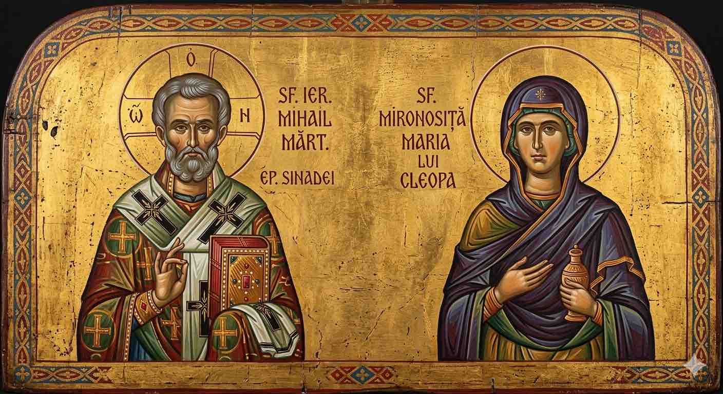 Sf. Ier. Mihail Mărt., ep. Sinadei; Sf. Mironosiță Maria lui Cleopa - Mărturisire și Devotament: De la Strălucirea Icoanei la Lumina Învierii