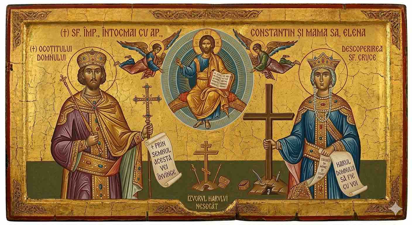 †) Sf. Împ., întocmai cu ap., Constantin și mama sa, Elena - Sceptrul și Crucea: Constantin și Elena, Arhitecții Libertății Creștine