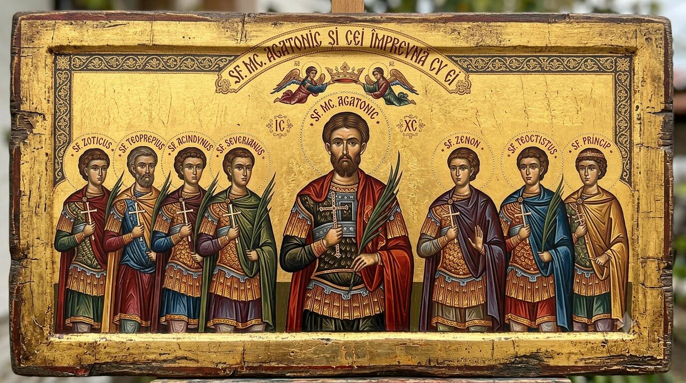 Sf. Mc. Agatonic și cei împreună cu ei - Biruința Credinței în Lanțurile Persecuției: Sfinții Mucenici Agatonic, Zotic, Teoprepie, Acindin, Severian și Zenon