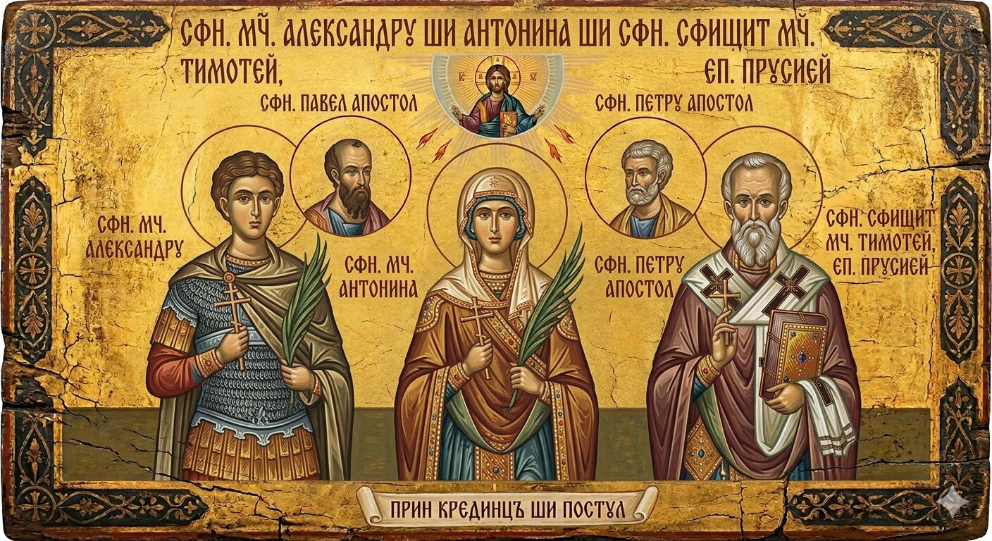 Sf. Mc. Alexandru și Antonina;Sf. Sfințit Mc. Timotei, ep. Prusiei - Florile Jertfei în Grădina Apostolilor: Sânge, Lumină și Mărturisire