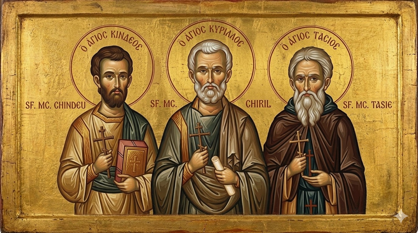 † Sf. Mc. Chiril, Chindeu și Tasie din Axiopolis (Cernavodă) - Sfinții Mucenici din Axiopolis: Chiril, Chindeu și Tasie: Santinelele de la porțile Dunării