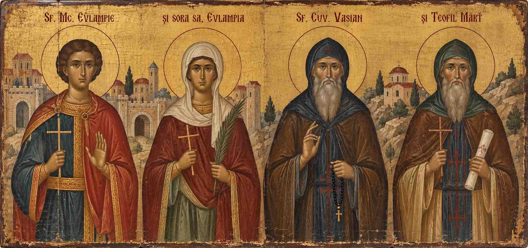 Sf. Mc. Evlampie și sora sa, Evlampia;Sf. Cuv. Vasian și Teofil Mărt. - 📜 Legătura Sângelui și Focul Mărturisirii: De la Nicomidia la Stâlpii Ortodoxiei