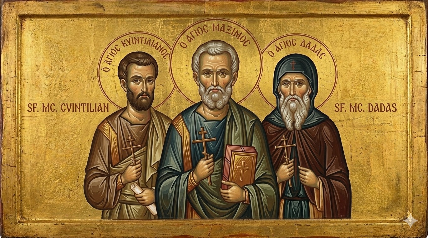 Sf. Mc. Maxim, Cvintilian și Dadas din Ozovia - Sfinții Mucenici din Ozovia: Trei Flori de Jertfă Răsărite în Grădina Maicii Domnului