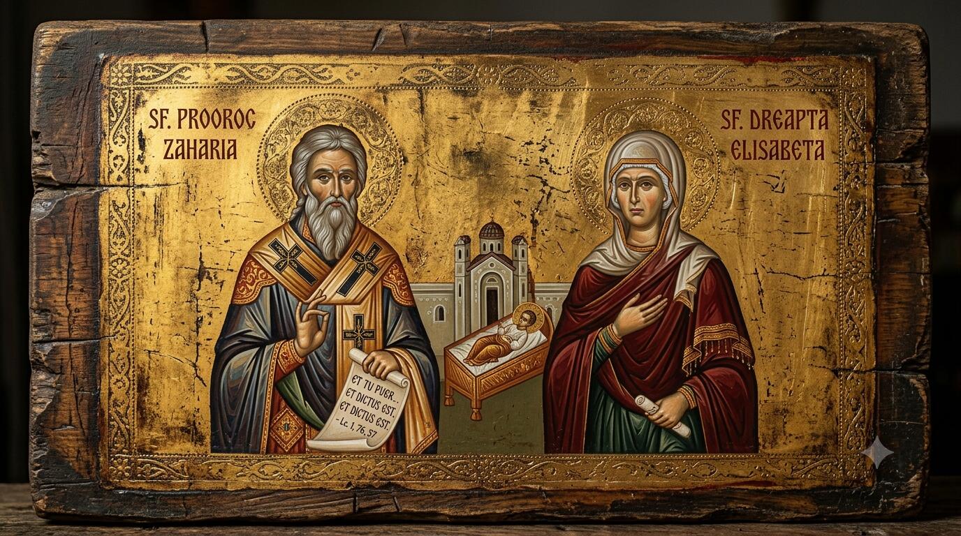 Sf. Prooroc Zaharia și Dreapta Elisabeta, părinții Sf. Ioan Botezătorul - Izvoarele Sfințeniei în Vremea Tăcerii: Sfântul Proroc Zaharia și Dreapta Elisabeta, părinții Sfântului Ioan Botezătorul
