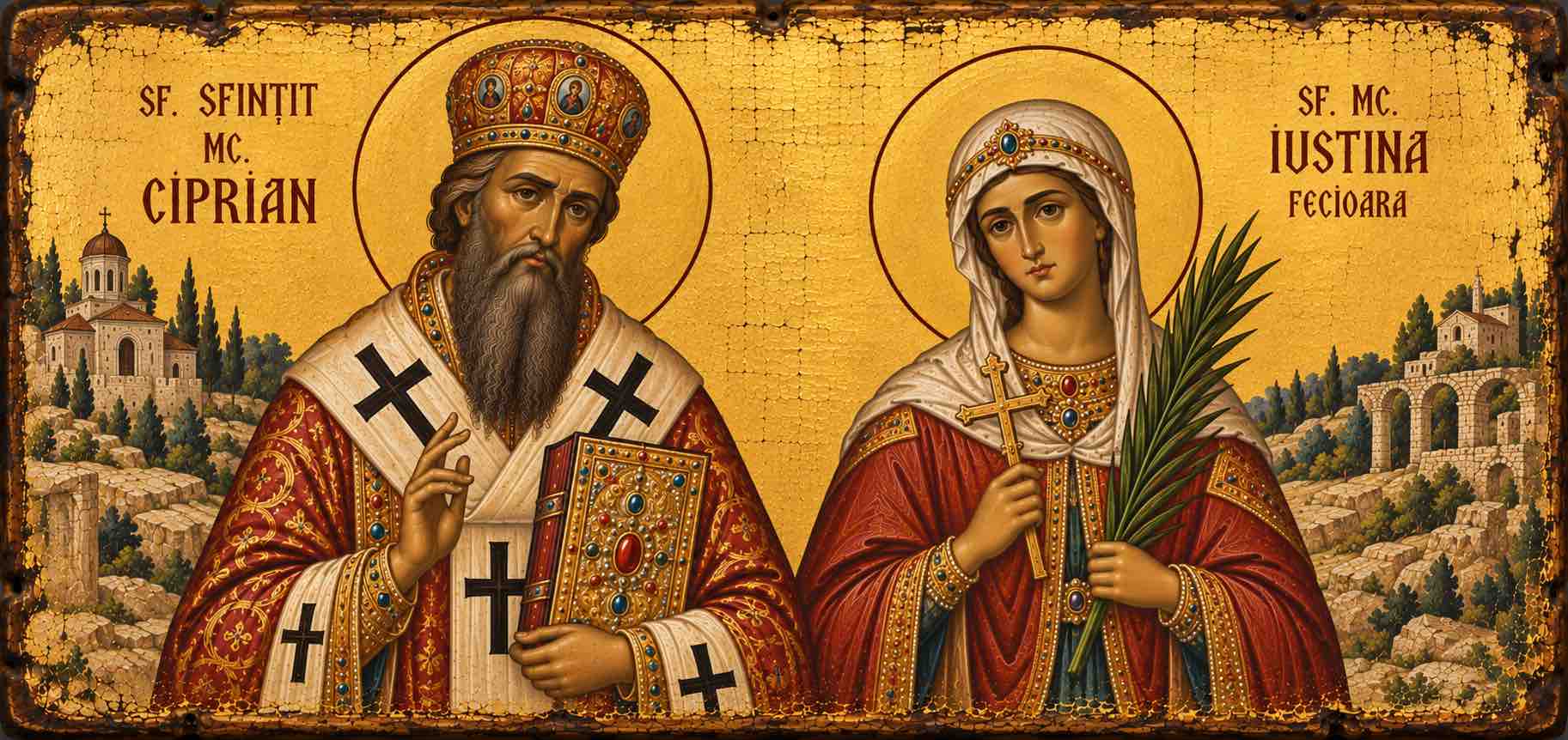 Sf. Sfințit Mc. Ciprian;Sf. Mc. Iustina fecioara