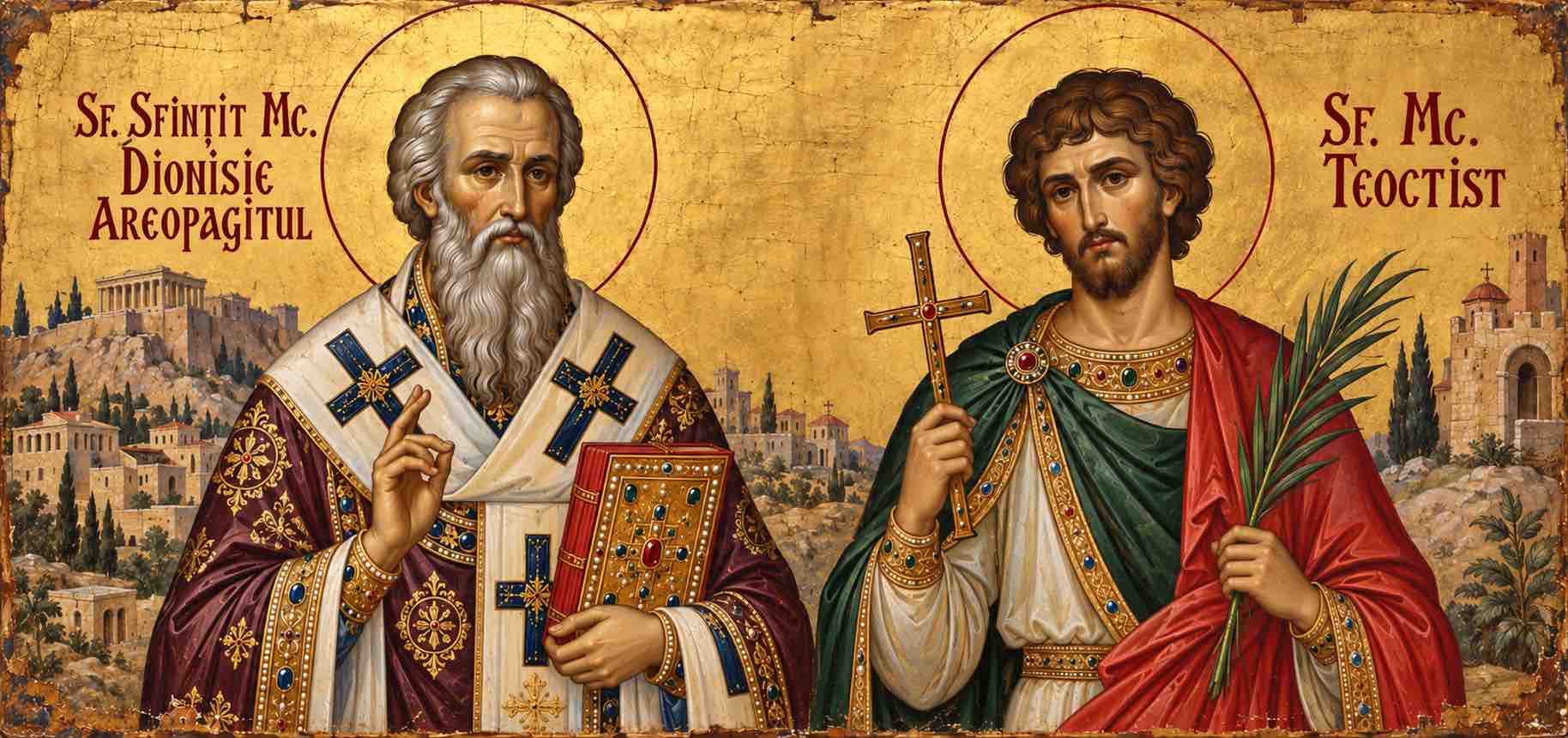 Sf. Sfințit Mc. Dionisie Areopagitul;Sf. Mc. Teoctist - 📜 Înțelepciunea Tainică și Mărturisirea Sângelui: De la Areopagul Atenei la Cununa Muceniciei