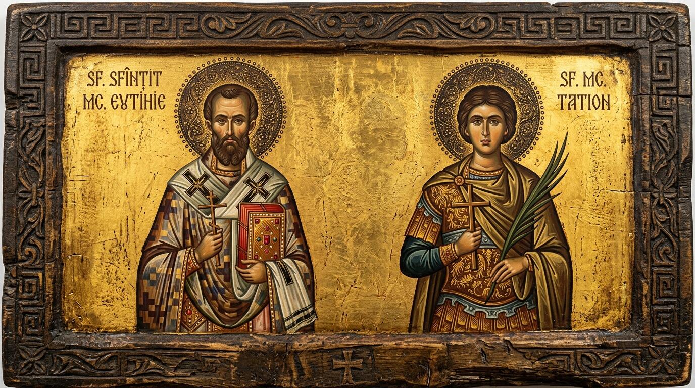Sf. Sfințit Mc. Eutihie;Sf. Mc. Tation - Sfinții Statorniciei în fața Tiranilor: Sfântul Sfințit Mucenic Eutihie și Sfântul Mucenic Tation
